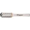 Valcová fréza s guľovou hlavou a krížovým ozubením z tvrdokovu 3 x 14 x 3 mm HF 100 C Klingspor