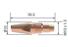 Špička CuCrZr M10x1,5 x 35,5 mm ARC M6W/M6WOSW pre drôt 1,2 mm