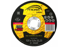 Rezný kotúč 125 x 1,0 x 22,23 mm MOST CERAMIC Metal + Inox typ 41