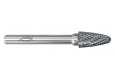 Stromčeková fréza so zaoblenou hlavou z tvrdokovu 6 x 19 x 6 mm MOST STANDARD RBF tvar F