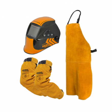 Set ochrany pri zváraní - zváracia kukla Princeps, zástera a zváracie rukávniky Rhinoweld