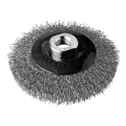 Kotúčová kefa ø 100 x 10 mm vlnitý nerezový drôt 0,30 mm M14 MOST