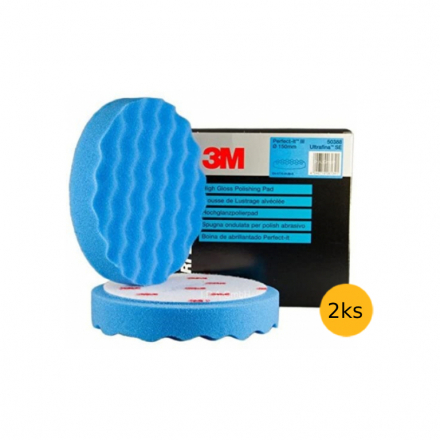 Leštiaci kotúč penový vlnitý 150 mm 3M Perfect-It Ultrafine modrý, 50388, 2 ks