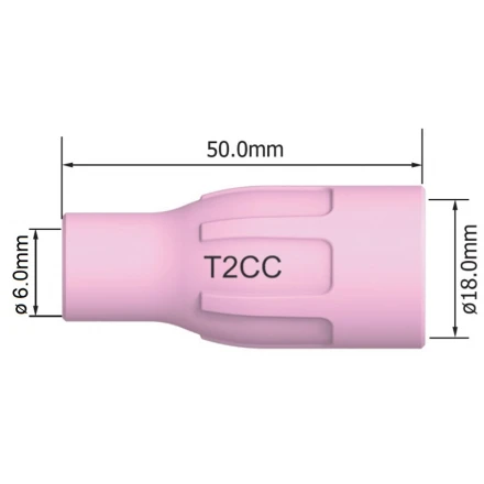 Keramická hubica č. 4 ø 6/18 x 50 mm arc T2/T3W/T4W