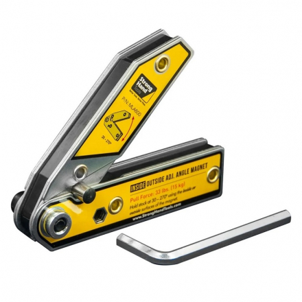 Uhlový polohovateľný magnet 156 x 156 x 20 mm 30 ~ 270º MLA600 Strong Hand Tools