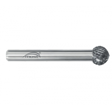 Guľovitá fréza z tvrdokovu 12 x 10 x 6 mm MOST STANDARD KUD tvar D