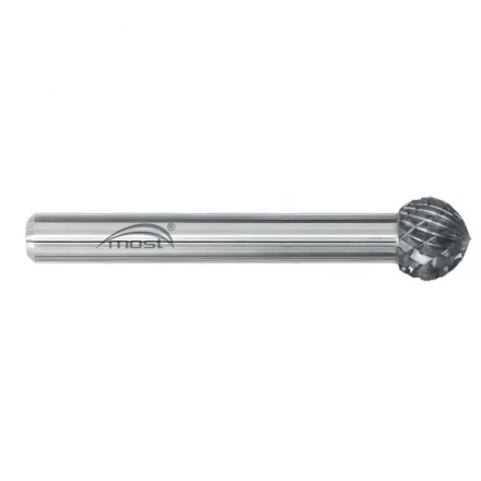 Guľovitá fréza z tvrdokovu 12 x 10 x 6 mm MOST STANDARD KUD tvar D