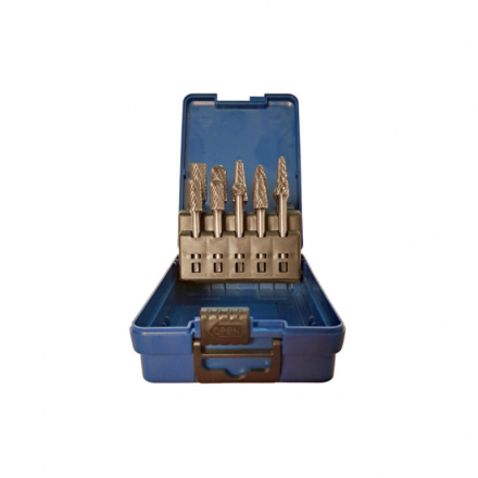 Set tvrdokovových fréz ø 10/12 x 6 mm: B, C, D, F, L STD MOST 10 ks