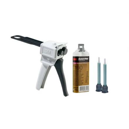 Set na lepenie kovov s dvojzložkovým lepidlom DP190 1:1, aplikátorom a tryskami 3M