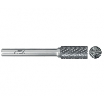 Válcová fréza s čelním ozubením z tvrdokovu 12 x 25 x 6 mm MOST STANDARD ZYA-S tvar B