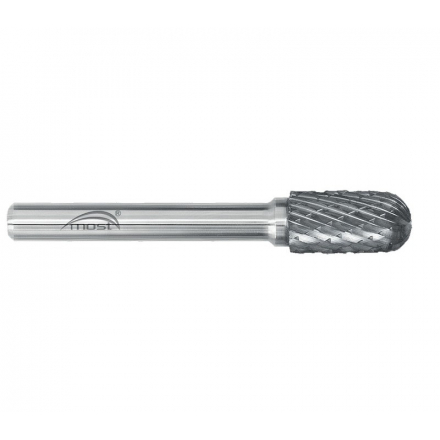 Válcová zaoblená fréza z tvrdokovu 12 x 25 x 8 mm MOST STANDARD WRC tvar C