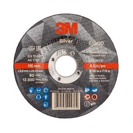 Rezný kotúč 115 x 1,0 x 22,23 mm 3M Silver typ 41, 51785
