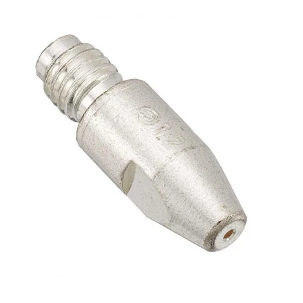 Špička CuCrZr závit M8 x ∅ 10 mm dĺžka 30 mm pre drôt 1,2 mm postriebrená