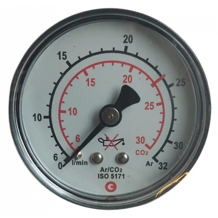 Manometer Ar/CO2 0-32 l/min 6 bar Ø 50 mm GCE