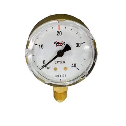 Manometer výstupný O2 0 - 20/40 bar G1/4 GCE