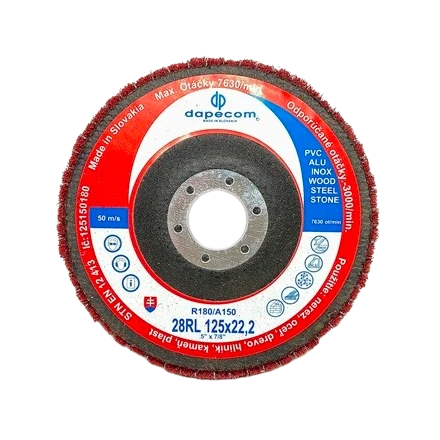 Lamelový kotúč 125 mm 28RL zrnitosť R180/A150