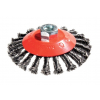 Vrkočová spletaná kefa ø 125 x 13 mm oceľový drôt 0,50 mm M14 MOST