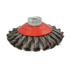 Vrkočová spletaná kefa ø 125 x 13 mm oceľový drôt 0,50 mm M14 MOST