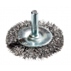 Kotúčová kefa ø 100 x 12 mm s trnom 6 mm vlnitý oceľový drôt 0,30 mm MOST