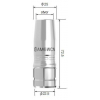 Kónická hubica ø 16 x 72,5 mm stena 2,5 mm arc M6W