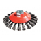 Vrkočová spletaná kefa ø 125 x 13 mm oceľový drôt 0,50 mm M14 MOST
