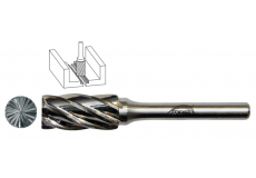 Valcová fréza z tvrdokovu s čelným ozubením 12 x 25 x 6 mm MOST PRO Alu Cut ZYA tvar B