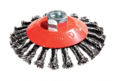 Vrkočová spletaná kefa ø 125 x 13 mm oceľový drôt 0,50 mm M14 MOST
