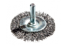 Kotúčová kefa ø 100 x 12 mm s trnom 6 mm vlnitý oceľový drôt 0,30 mm MOST