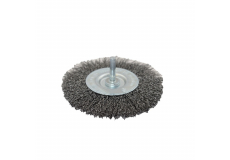 Kotúčová kefa ø 100 x 12 mm s trnom 6 mm vlnitý oceľový drôt 0,30 mm MOST