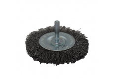 Kotúčová kefa ø 50 x 7 mm s trnom 6 mm vlnitý oceľový drôt 0,30 mm MOST