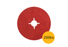 Fíbrový kotúč 125 x 22 mm zrnitosť 36+ DG 67 TOP MOST CERAMIC sada 200 ks