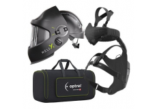 Set RTW zváracia kukla Helix CLT čierna + filtroventilácia Swiss Air Optrel