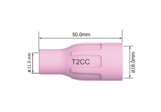 Keramická hubica č. 7 ø 11/18 x 50 mm arc T2/T3W/T4W