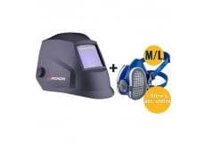 Set zváracia kukla MOST ARCHON black + Polomaska GVS Elipse P3 RD SPR502 veľkosť M/L