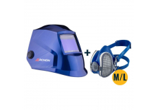 Set zváracia kukla MOST ARCHON blue + Polomaska GVS Elipse P3 RD SPR501 veľkosť M/L