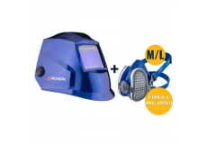 Set zváracia kukla MOST ARCHON blue + Polomaska GVS Elipse P3 RD SPR502 veľkosť M/L