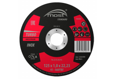 Rezný kotúč 125 x 1,0 x 22,23 mm MOST STANDARD INOX Turbo typ 41