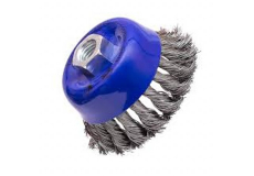 Rotačná copčeková kefa Ø 75 drôt oceľ 0,40 mm M14 KART