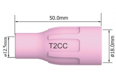 Keramická hubica č. 8 Ø 12,5 mm x 50 mm arc T2/T3W/T4W