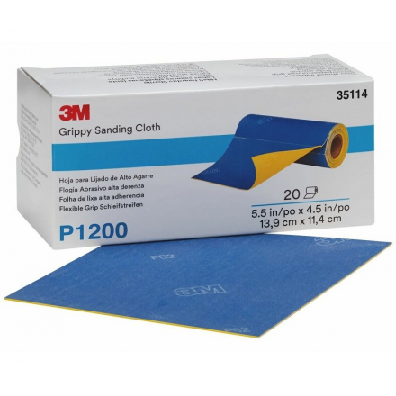 Brúsny hárok 3M Grippy 139 x 114 mm P1200, 20 ks, 35114