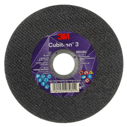 Rezný kotúč 125 x 0,8 x 22,23 mm zrnitosť 80+ 3M Cubitron 3 typ T41, 86580