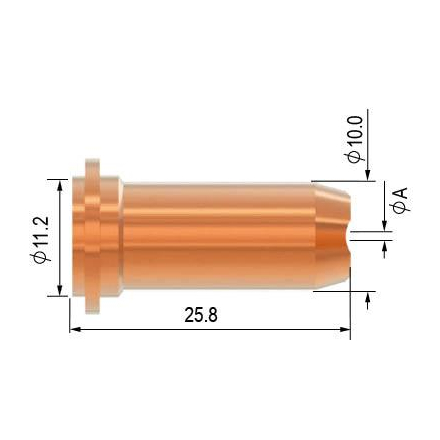 Dýza dlhá Ø 0,9 mm 30 - 40 A pre horák Parker SCP 40/60, PT-60, HS-60