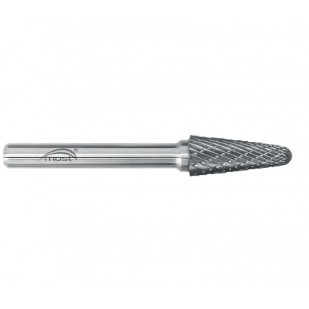 Kužeľová zaoblená fréza z tvrdokovu 10 x 20 x 6 mm MOST STANDARD KEL tvar L