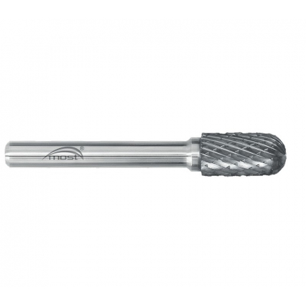 Valcová zaoblená fréza z tvrdokovu 10 x 20 x 6 mm MOST STANDARD WRC tvar C