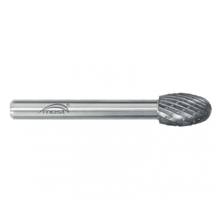 Oválna fréza z tvrdokovu 8 x 13 x 6 mm MOST STANDARD TRE tvar E