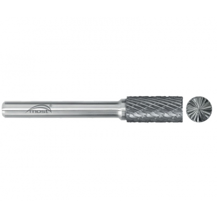 Valcová fréza s čelným ozubením z tvrdokovu 8 x 20 x 6 mm MOST STANDARD ZYA tvar B