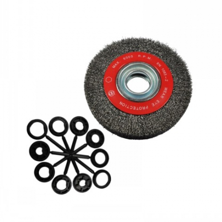 Kotúčová kefa ø 150 x 25 x 32 mm vlnitý oceľový drôt 0,30 mm MOST