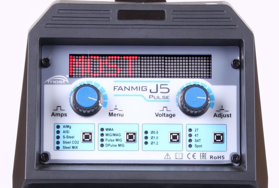 Ovládací panel CO2 zváračky Fanmig J5 Pulse MOST 