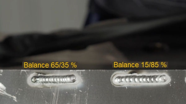 Vplyv Balance pri zváraní hliníka TIG AC