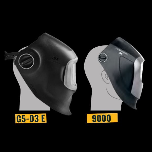 Pokrytie tváre model G5-03 E vs. starší model 9002 NC